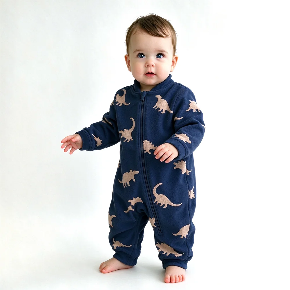 Cotton Baby Onesies Zipper - Combinaison polaire douce et chaude pour