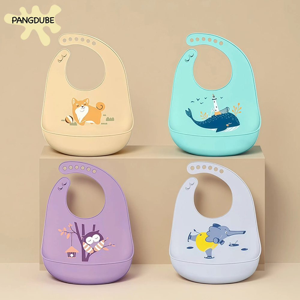 Waterproof Baby Bibs Silicone - PANGDUBE Bavoirs pour bébé en silicone