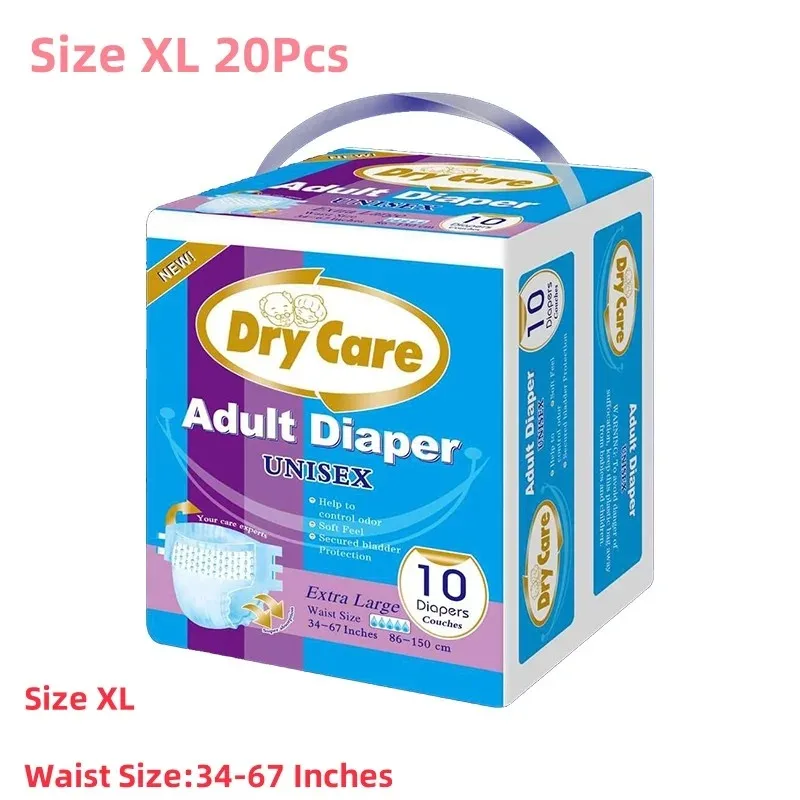 Diapering - 20 couches jetables pour adultes, à