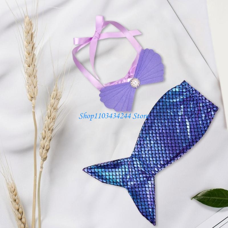 Infant Photography Props Outfit - Costume queue soutien-gorge pour bébé, accessoires