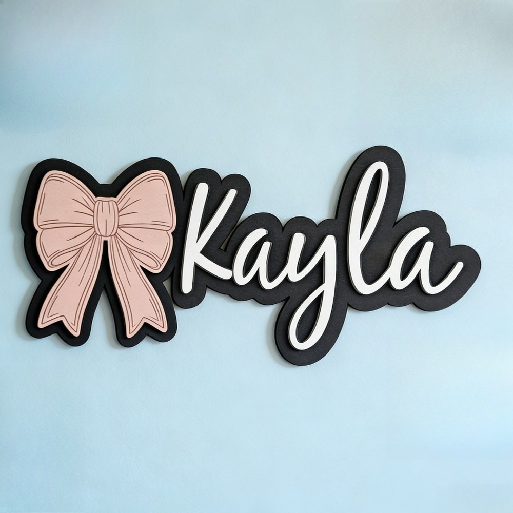 Nursery - Plaque murale en bois en forme