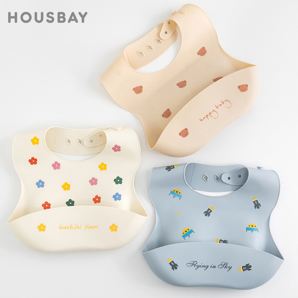 Waterproof Baby Bibs Silicone - Bavoirs en silicone souple pour bébé,