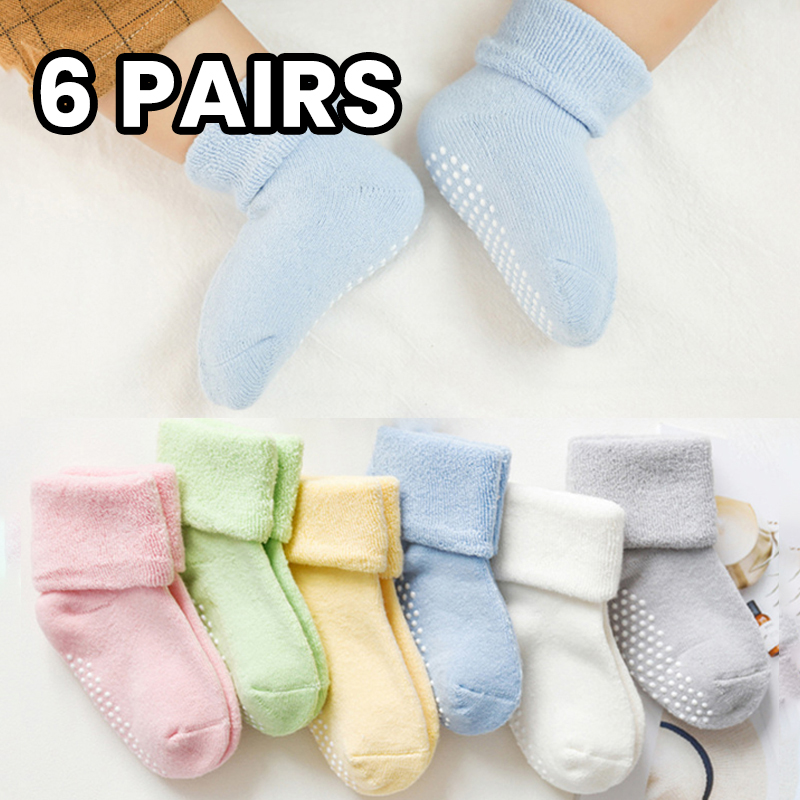 6 paires de chaussettes en pol - Unisex Baby Socks Non Slip avis et prix