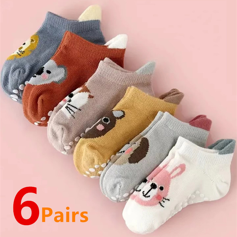 6 paires/lot nouveau-né bébé c - Unisex Baby Socks Non Slip avis et prix