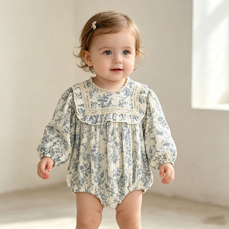 Combinaison fleurie pour bébé  - Newborn Baby Girl Romper Floral avis et prix