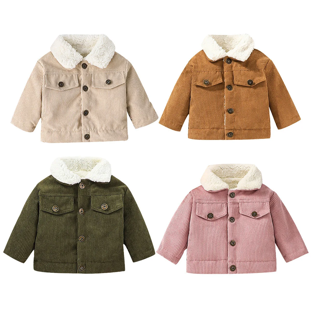 Veste en velours côtelé doublé - Toddler Boy Winter Fleece Jacket avis et prix