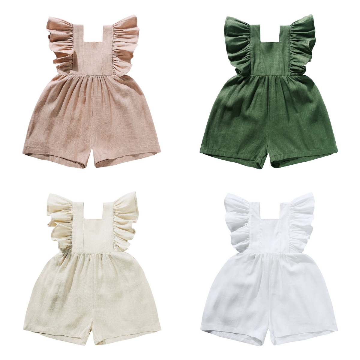 Barboteuse d'été 2026 pour nou - Baby Summer Linen Sleeveless Jumpsuit avis et prix